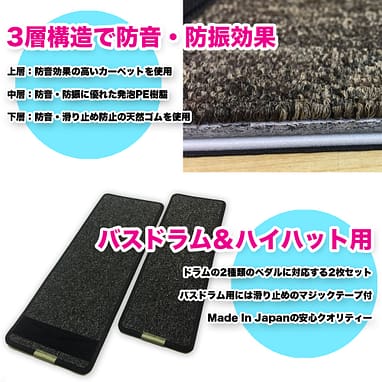 ドラム用防音・防振マット「Noise Clear Mat NCM-10」 - B.B. Music 